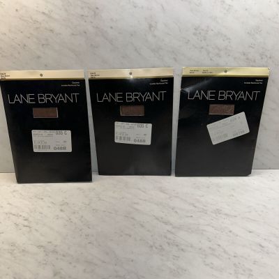 Lane Bryant Daysheer Invisible Reinforced Toe Size B New Brown New 3 Packages